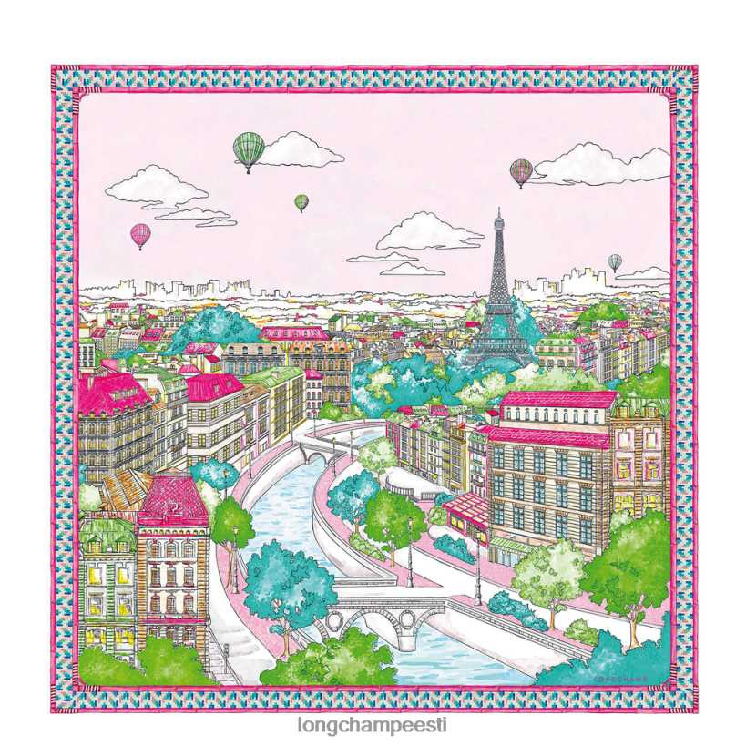 tarvikud fuksia PD2Z8Z1045 kevad/suvi 2023 kollektsiooni siidisall 90 naised Longchamp