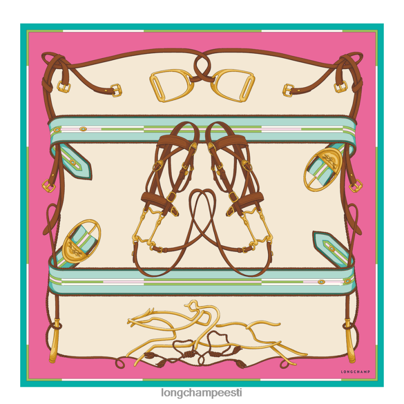 tarvikud fuksia PD2Z8Z1047 kevad/suvi 2023 kollektsiooni siidisall 90 naised Longchamp