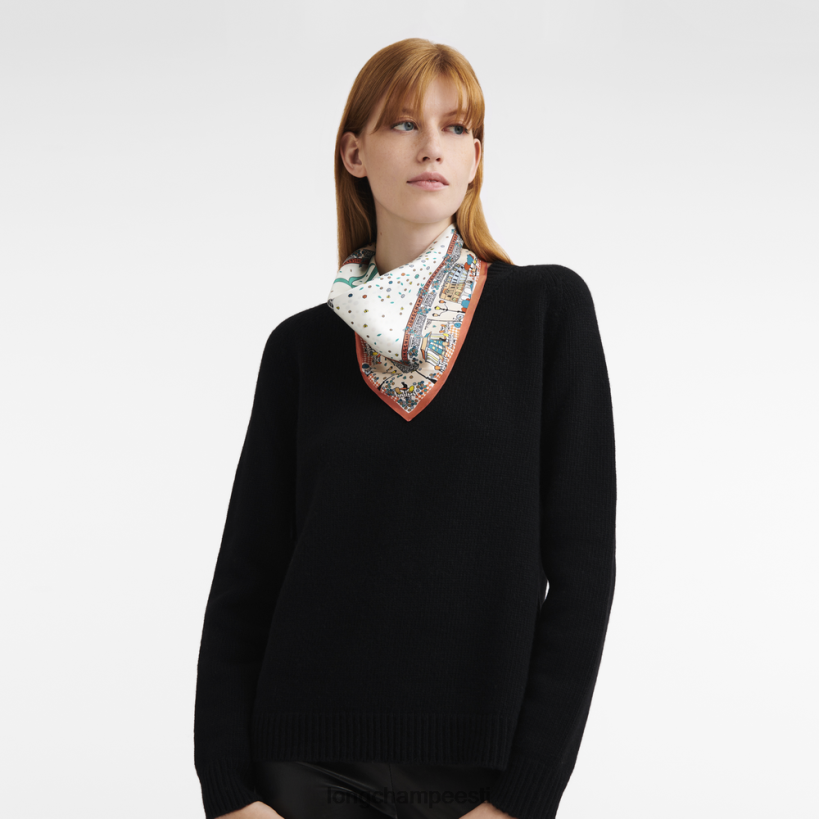 tarvikud oranž PD2Z8Z1010 kevad/suvi 2023 kollektsiooni siidisall naised Longchamp