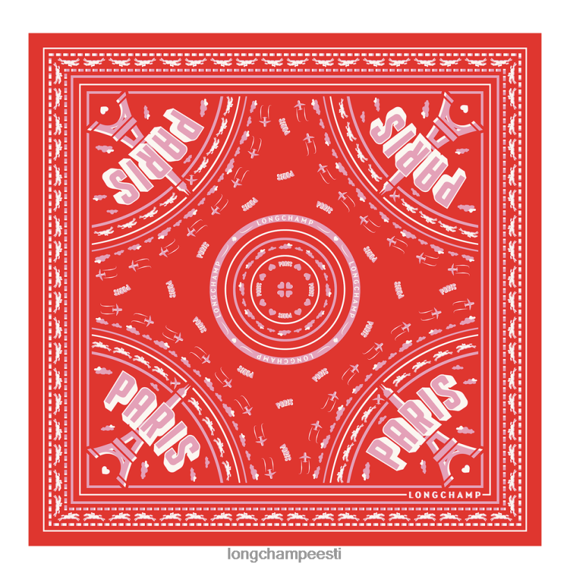 tarvikud oranž PD2Z8Z1016 kevad/suvi 2023 kollektsiooni siidisall 50 naised Longchamp