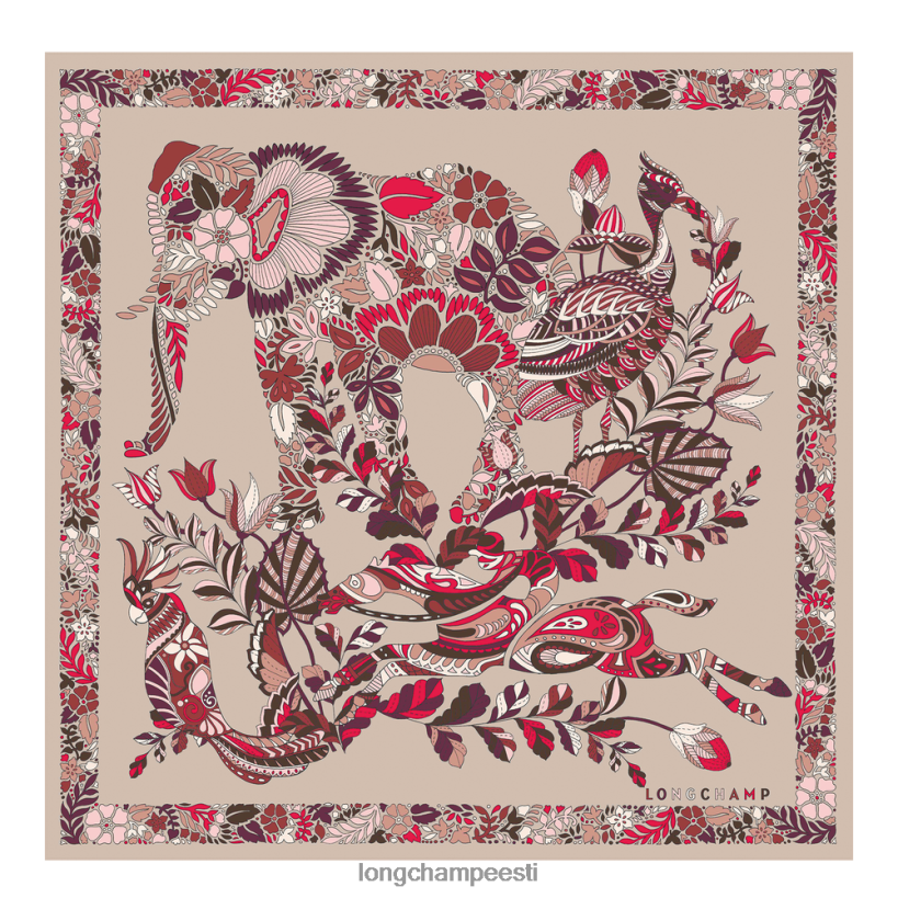 tarvikud põsepuna PD2Z8Z1008 kevad/suvi 2023 kollektsiooni siidisall 50 naised Longchamp