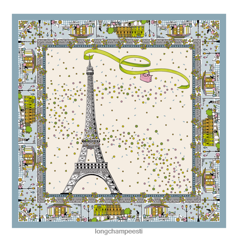 tarvikud pilv sinine PD2Z8Z1013 kevad/suvi 2023 kollektsiooni siidisall naised Longchamp