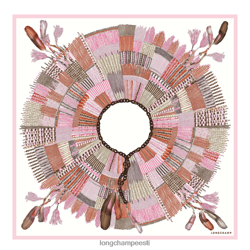tarvikud roosa PD2Z8Z1059 kevad/suvi 2023 kollektsiooni siidisall 90 naised Longchamp