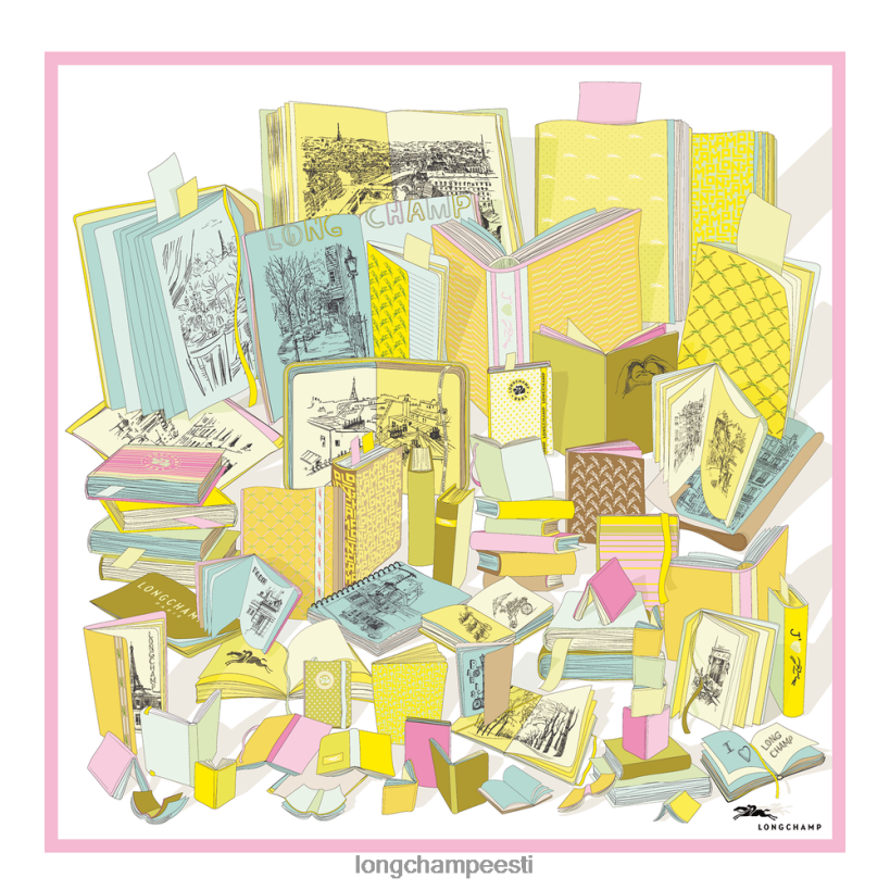 tarvikud sidrun PD2Z8Z1050 kevad/suvi 2023 kollektsiooni siidisall 90 naised Longchamp