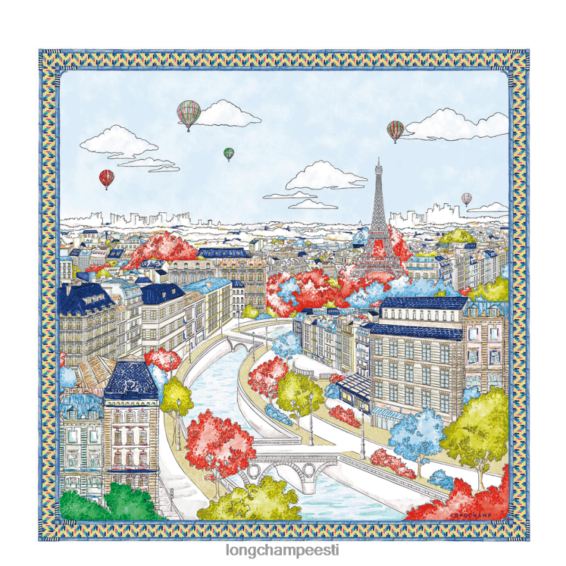 tarvikud sinine PD2Z8Z1043 kevad/suvi 2023 kollektsiooni siidisall 90 naised Longchamp