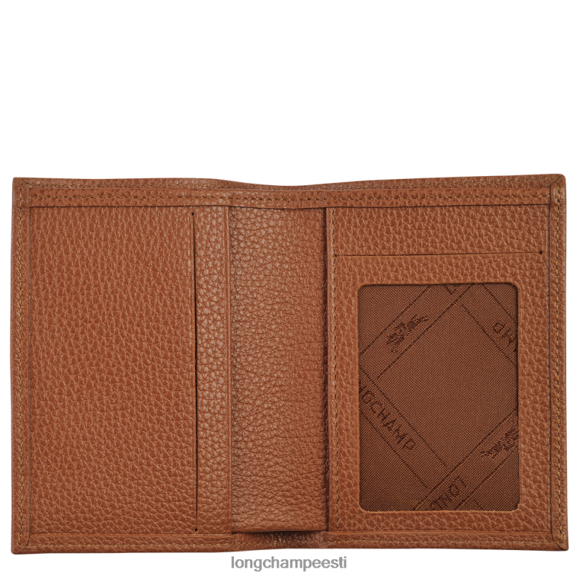 nahktooted karamell PD2Z8Z658 le foulonne kaardi hoidja naised Longchamp