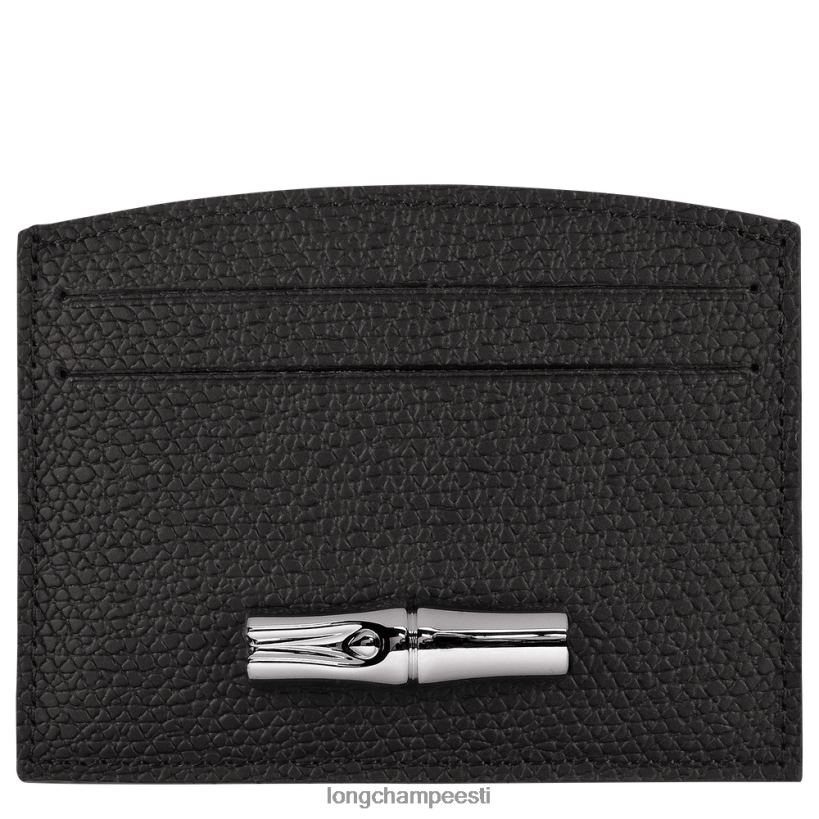 nahktooted must PD2Z8Z636 roseau kaardihoidja naised Longchamp