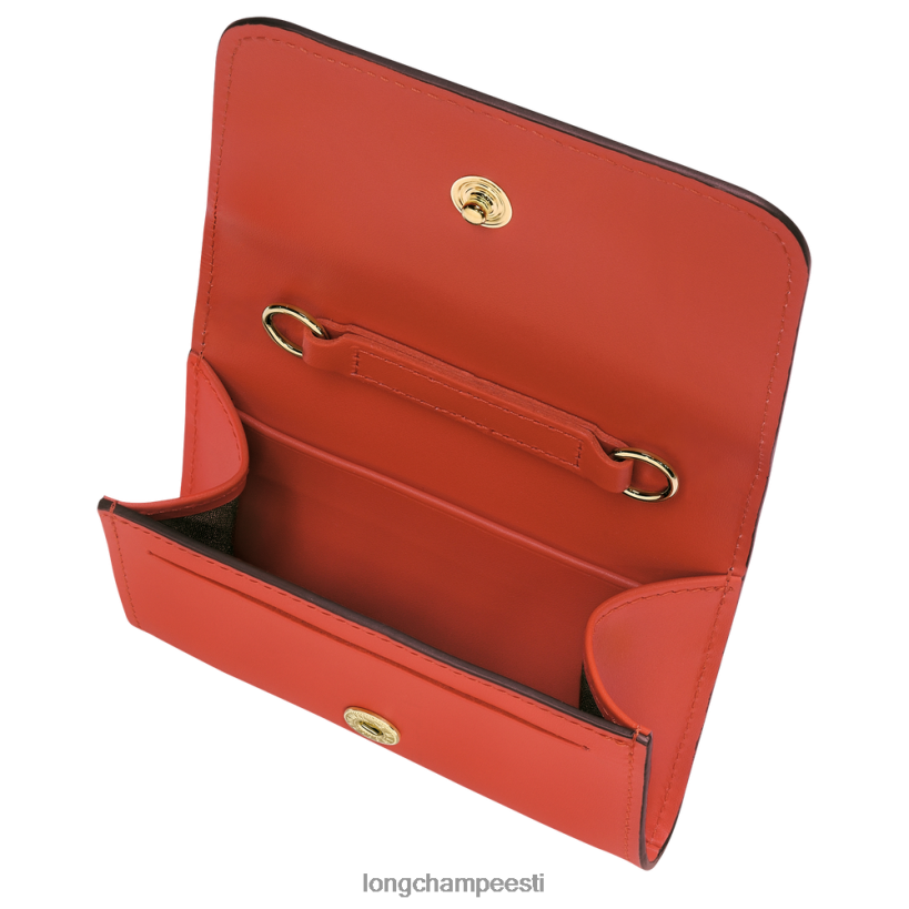 nahktooted oranž PD2Z8Z517 kast-traavi õlarihmaga rahakott naised Longchamp