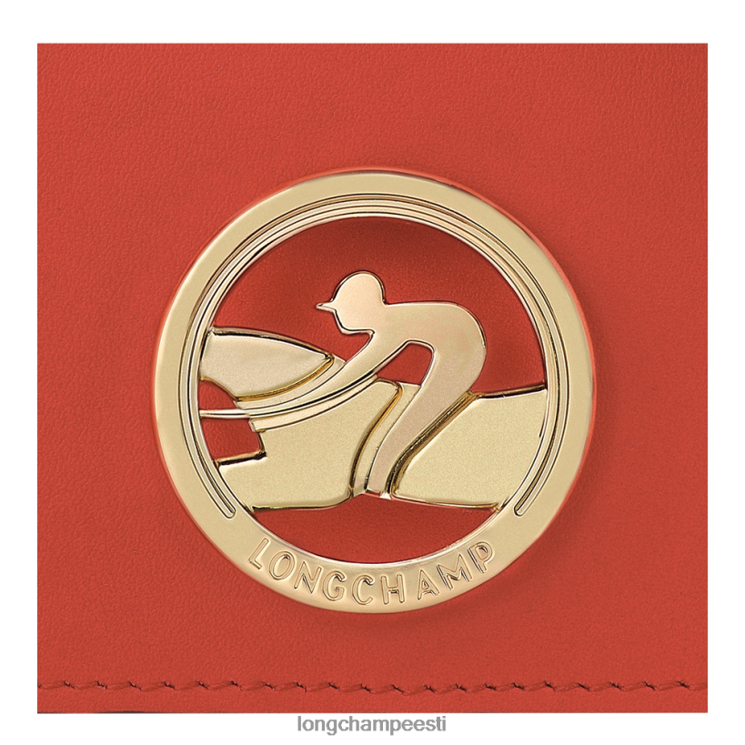 nahktooted oranž PD2Z8Z517 kast-traavi õlarihmaga rahakott naised Longchamp