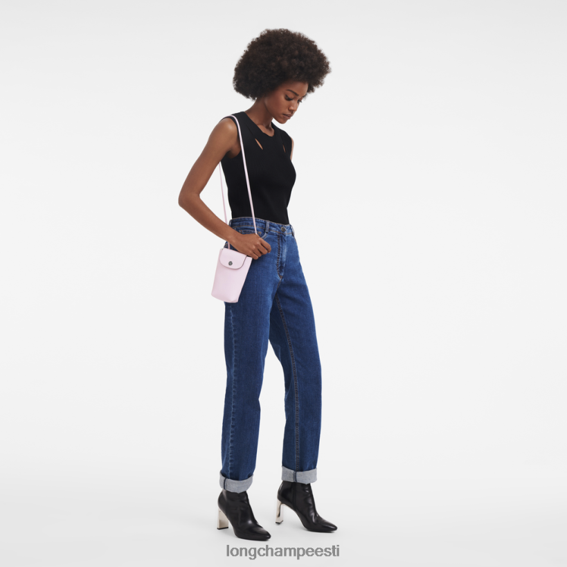 nahktooted kroonleht roosa PD2Z8Z722 le pliage xtra nahast pitsiga telefoniümbris naised Longchamp