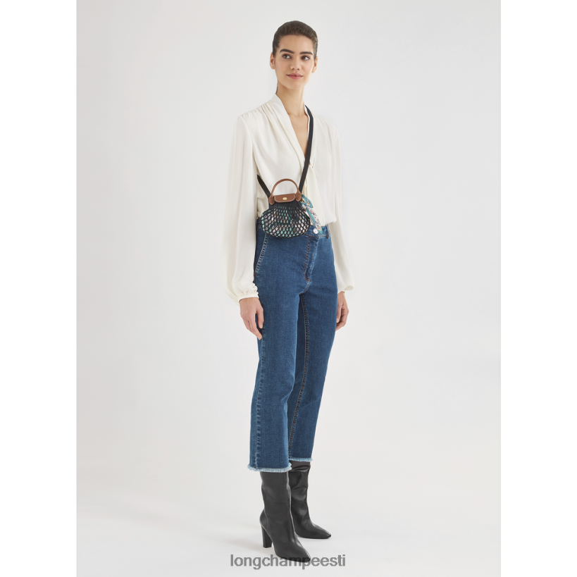 nahktooted must PD2Z8Z218 le pliage filet võrkkott naised Longchamp