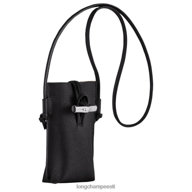 nahktooted must PD2Z8Z683 roseau pitsiga telefoniümbris naised Longchamp