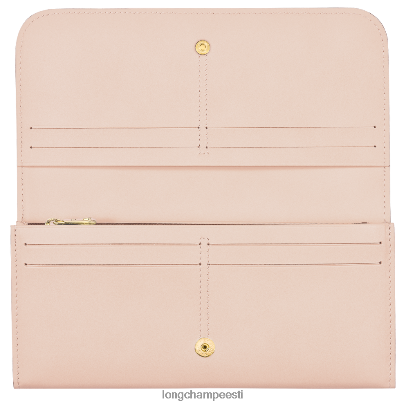 nahktooted kahvaturoosa PD2Z8Z561 box-trot kontinentaalne rahakott naised Longchamp