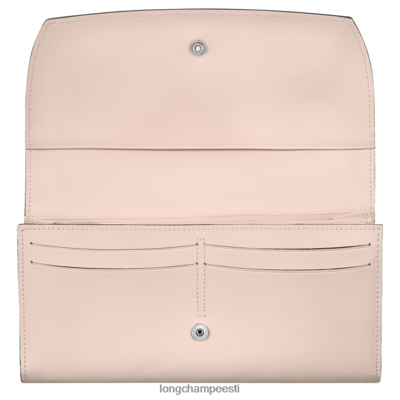 nahktooted kahvaturoosa PD2Z8Z567 roseau kontinentaalne rahakott naised Longchamp