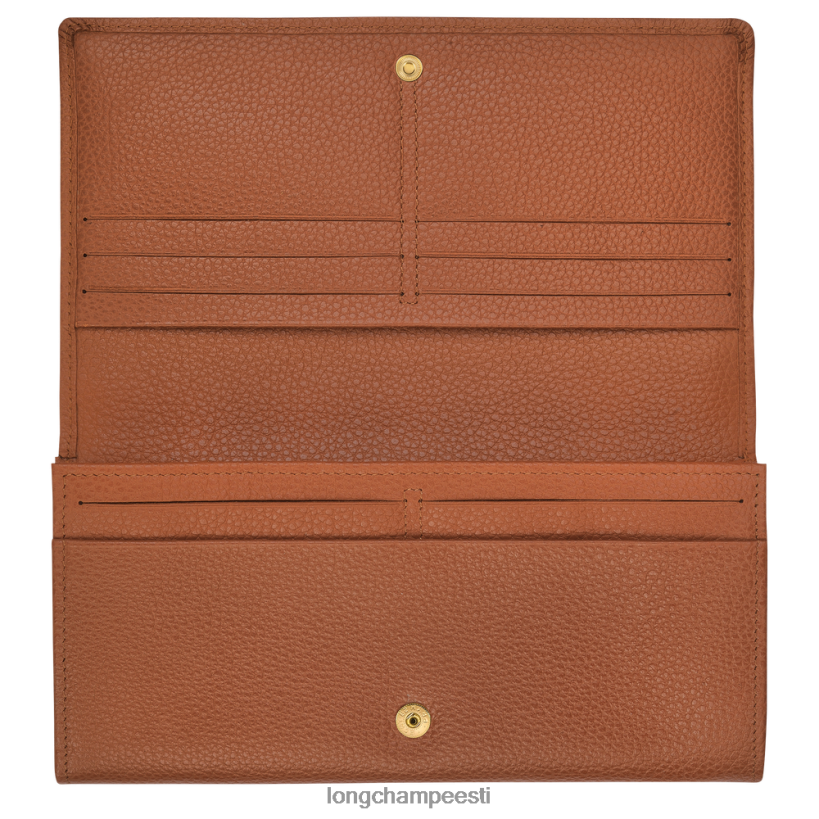 nahktooted karamell PD2Z8Z610 le foulonne kontinentaalne rahakott naised Longchamp