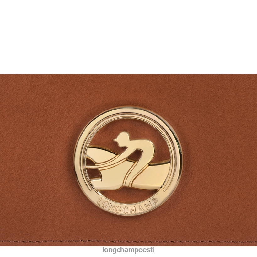 nahktooted konjak PD2Z8Z560 box-trot kontinentaalne rahakott naised Longchamp