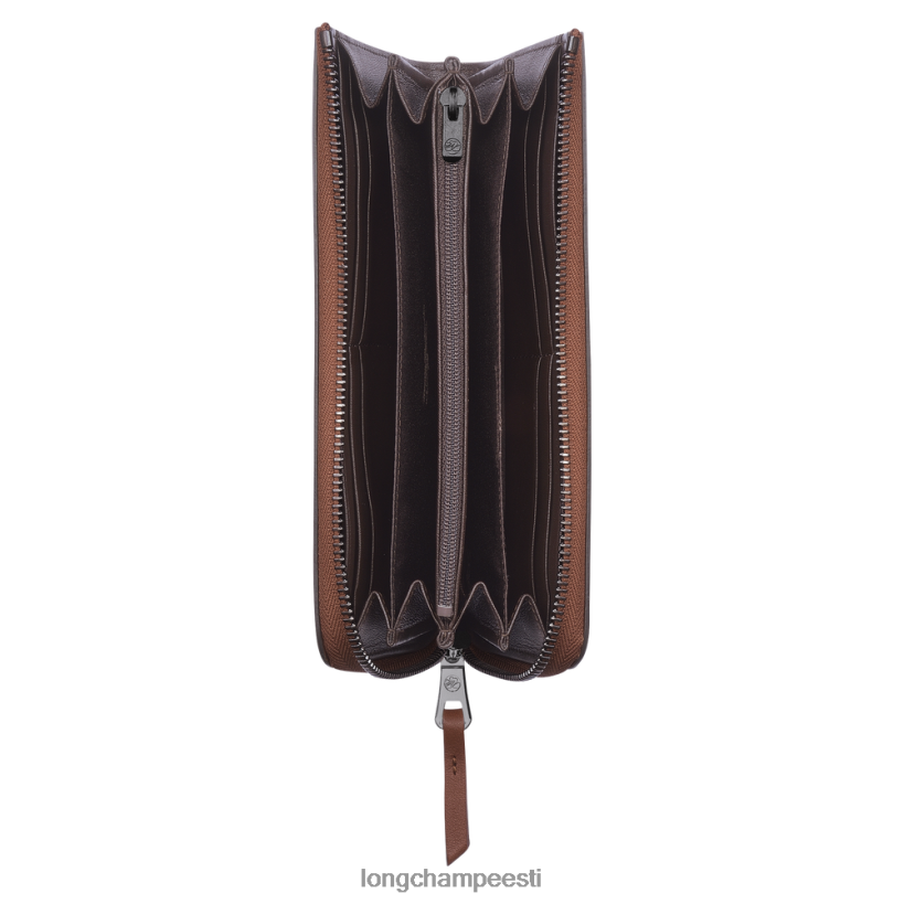 nahktooted konjak PD2Z8Z624 3D rahakott ümber lukuga naised Longchamp