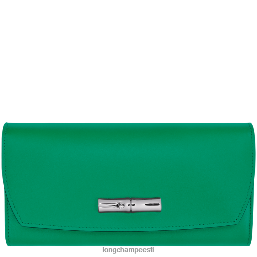 nahktooted muru/roheline tuli PD2Z8Z566 roseau kontinentaalne rahakott naised Longchamp