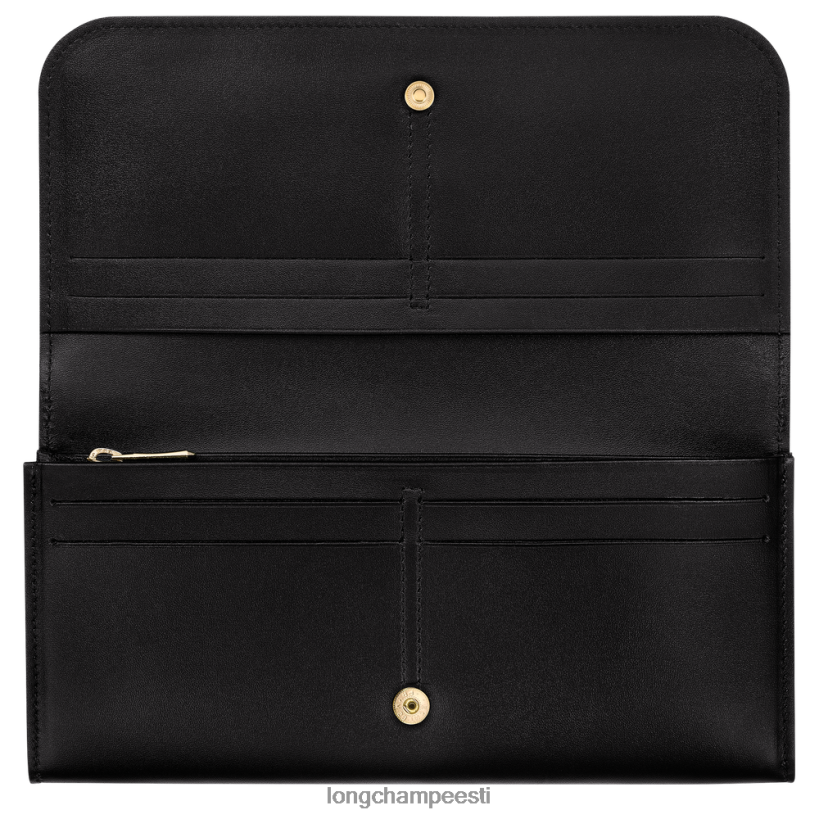 nahktooted must PD2Z8Z558 box-trot kontinentaalne rahakott naised Longchamp