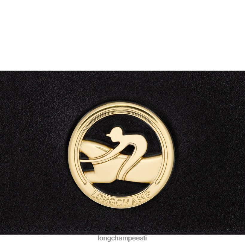 nahktooted must PD2Z8Z558 box-trot kontinentaalne rahakott naised Longchamp