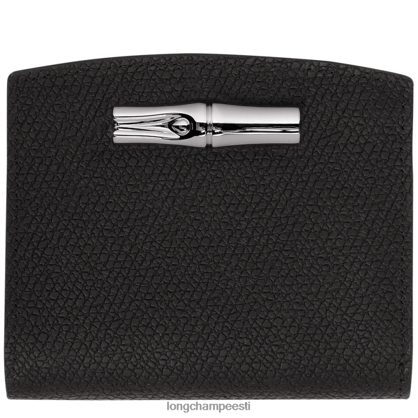 nahktooted must PD2Z8Z581 roseau rahakott naised Longchamp