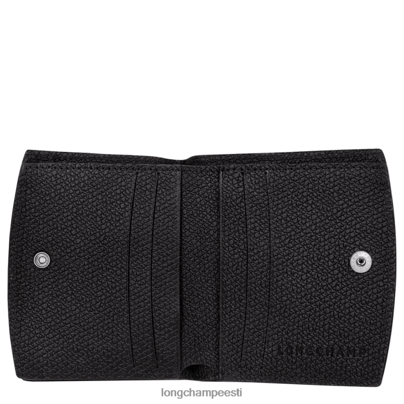 nahktooted must PD2Z8Z581 roseau rahakott naised Longchamp