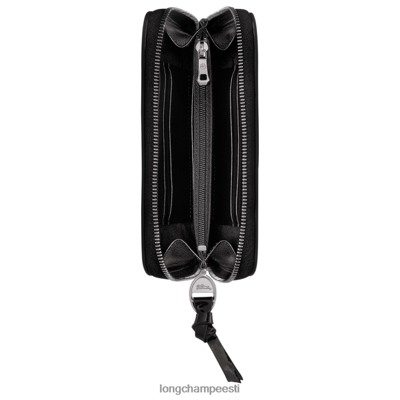 nahktooted must PD2Z8Z619 postkasti rahakott naised Longchamp