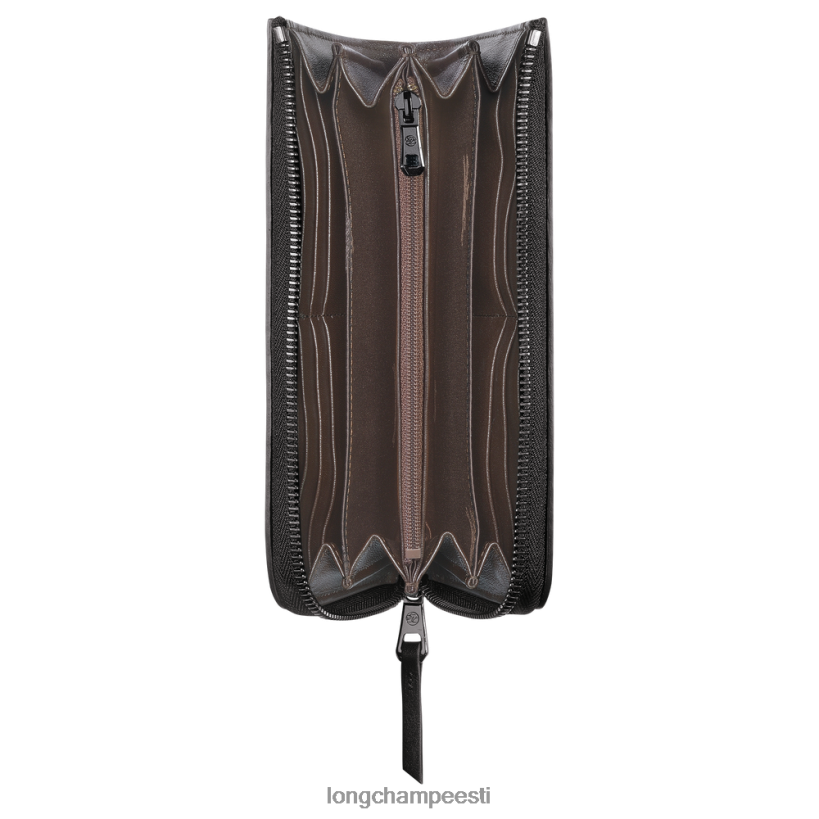 nahktooted must PD2Z8Z620 3D rahakott ümber lukuga naised Longchamp