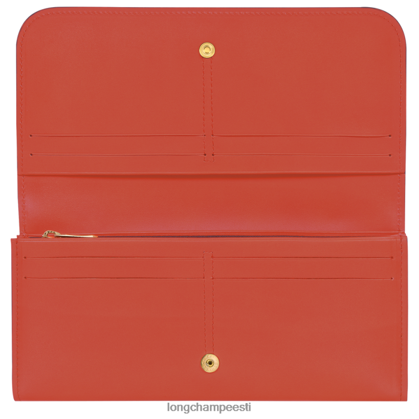 nahktooted oranž PD2Z8Z559 box-trot kontinentaalne rahakott naised Longchamp