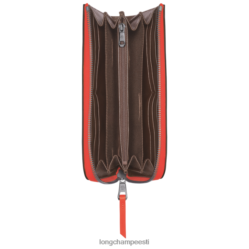 nahktooted oranž PD2Z8Z623 3D rahakott ümber lukuga naised Longchamp